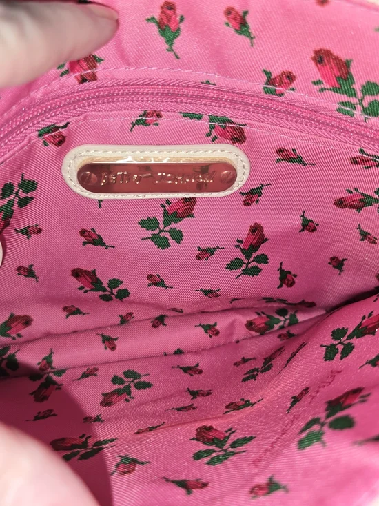 Betsey Johnson NWT Cream Love Letter Crossbody with Pink & Blue Postal Accents - Picture 9 of 9